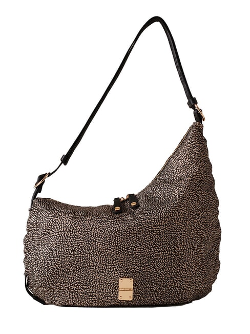 BORBONESE TEAPOT S Shoulder bag OP / NATURAL / BLACK - Women’s Bags