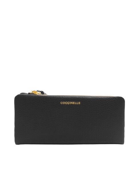 COCCINELLE SOFTY Large leather wallet Black - Women’s Wallets