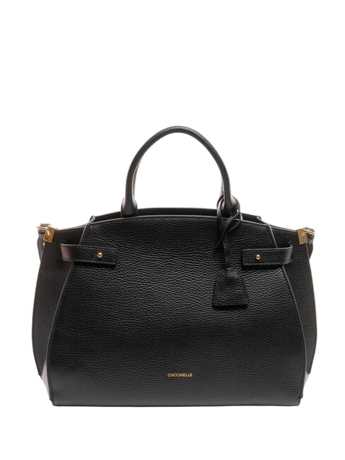 COCCINELLE KLICHE Leather handbag with shoulder strap Black - Women’s Bags