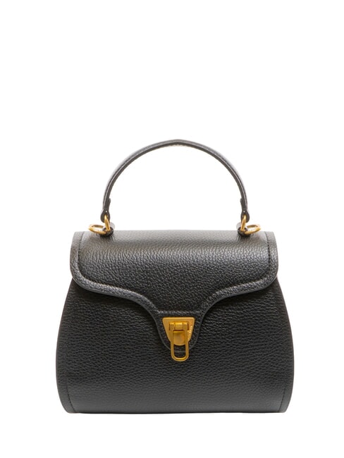 COCCINELLE MARVIN Mini leather handbag with shoulder strap Black - Women’s Bags