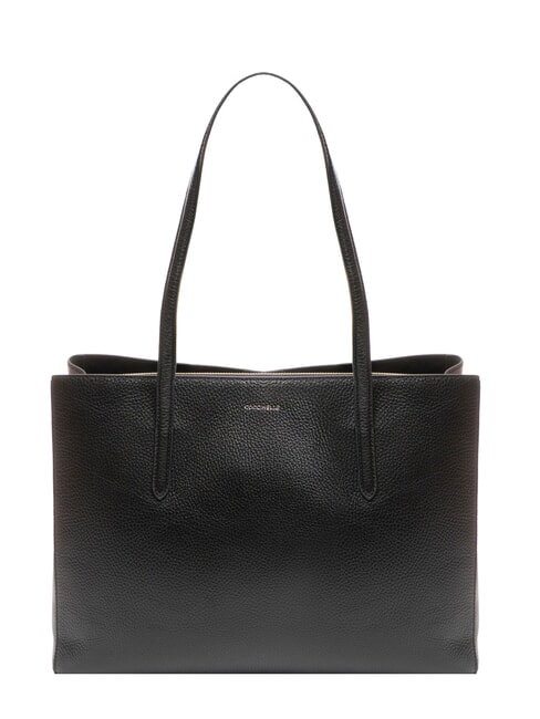 COCCINELLE SWAP Leather shoulder shopping bag Black - Women’s Bags