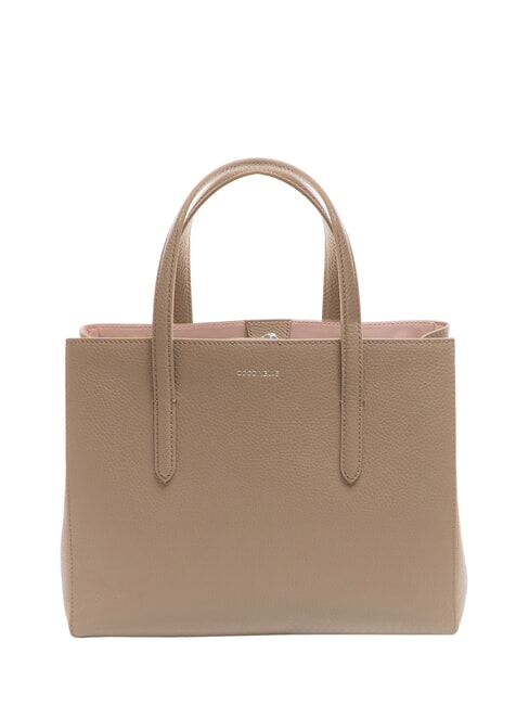 COCCINELLE SWAP Leather bag with shoulder strap warm taupe - Women’s Bags