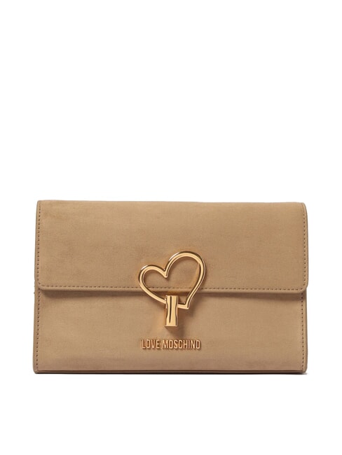 LOVE MOSCHINO SMART DAILY Shoulder bag with flap sand - Women’s Bags