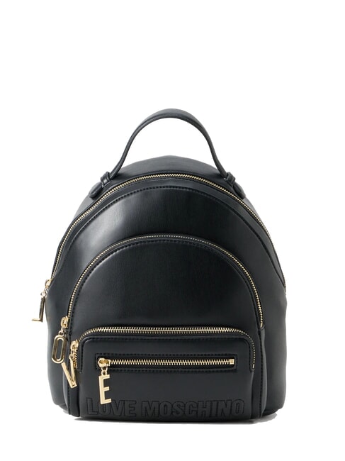 LOVE MOSCHINO ZIPLINE Round backpack with pocket Black - Women’s Bags