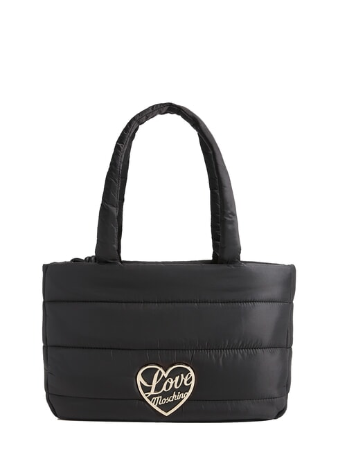 LOVE MOSCHINO AIR WAVE Puffy shopping bag Black - Women’s Bags