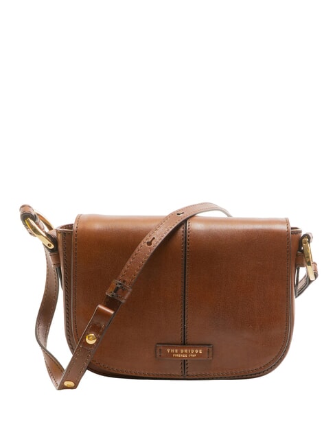 THE BRIDGE FAENTINA FAENTINA Mini post in leather BROWN - Women’s Bags