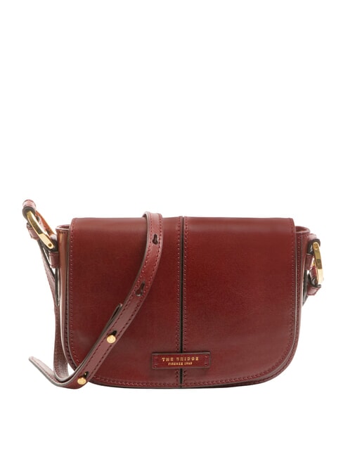 THE BRIDGE FAENTINA FAENTINA Mini post in leather Chianti / Bordeaux / Gold - Women’s Bags
