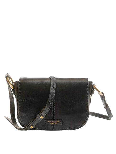 THE BRIDGE FAENTINA FAENTINA Mini post in leather Black Gold - Women’s Bags