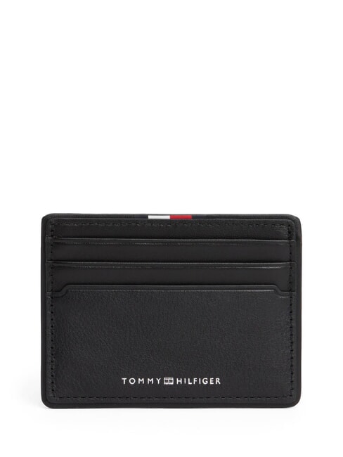 TOMMY HILFIGER TH CORP Leather card holder black - Men’s Wallets