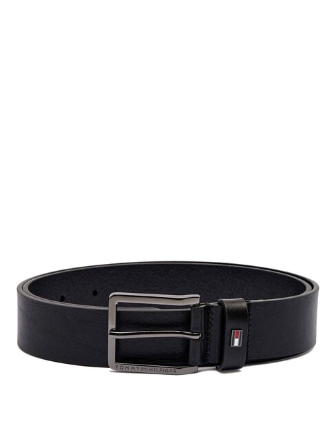 TOMMY HILFIGER OLIVER Leather belt Made in Italy black - Belts