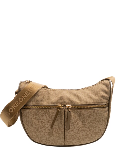 BORBONESE LUNA BAG M Flexos Zip oil green - Women’s Bags