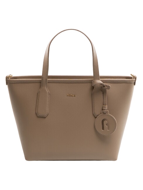 FURLA CLASSIC Handbag, leather shopper taupe - Women’s Bags