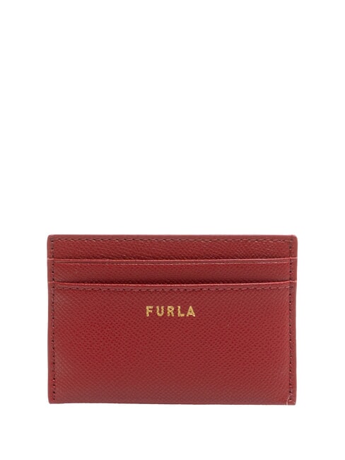 FURLA GARDENIA Andromeda Print Leather Card Holder lacquer - Women’s Wallets