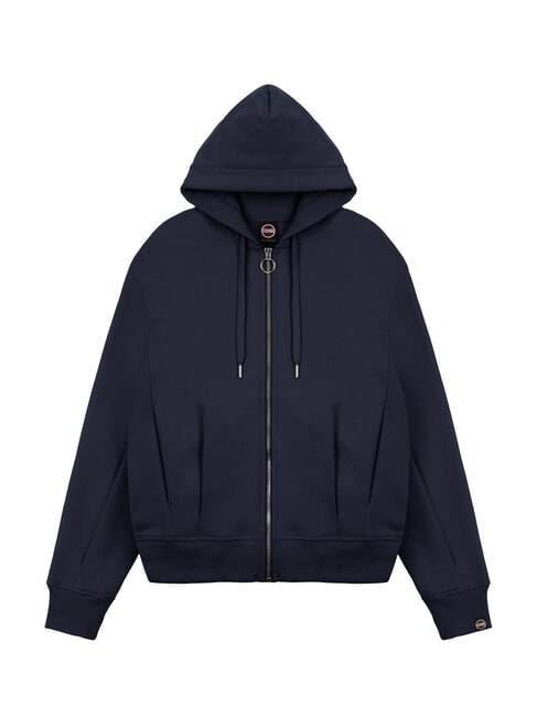 COLMAR STUNNING Full zip sweatshirt with hood and pleats navy blue - Women's Sweatshirts