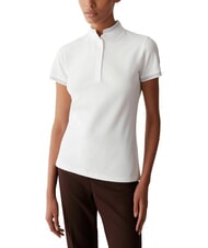 COLMAR MONDAY Short-sleeved polo shirt in stretch piquet white - Polo shirt - 1