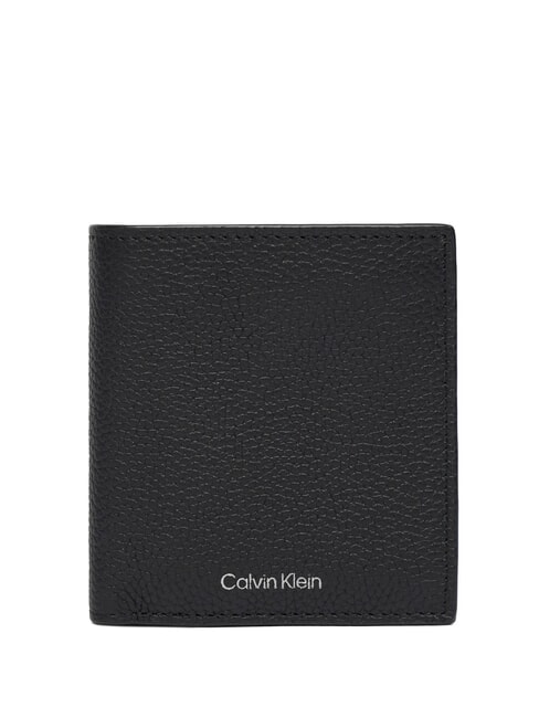 CALVIN KLEIN FOIL EMBOSS  Vertical leather wallet on black - Men’s Wallets