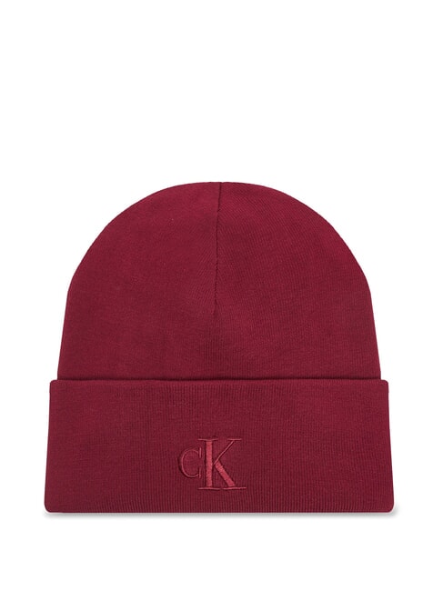 CALVIN KLEIN MONOGRAM EMBROIDERY  Hat beet red - Hats
