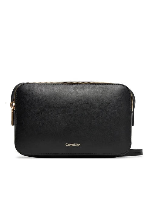 CALVIN KLEIN EMBOSSED LOGO Mini shoulder bag black/toasted coconut - Women’s Bags