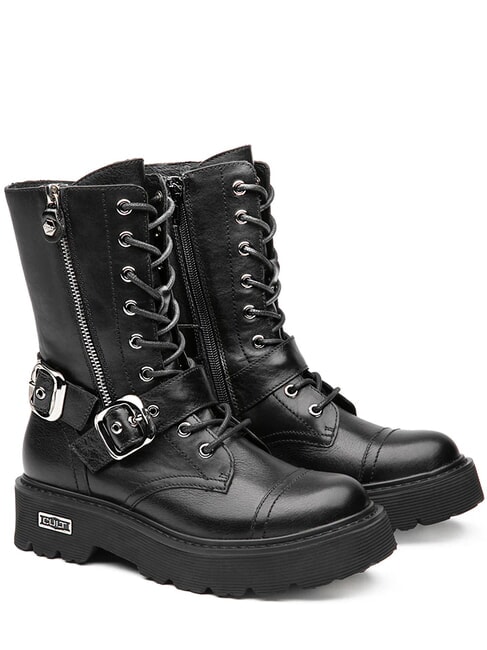CULT SLASH 4585 Leather ankle boots with buckles black - Women’s shoes