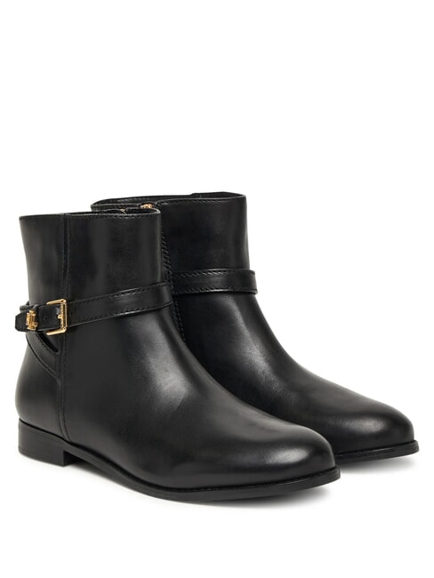 RALPH LAUREN BROOKE 2 Leather ankle boots BLACK - Women’s shoes