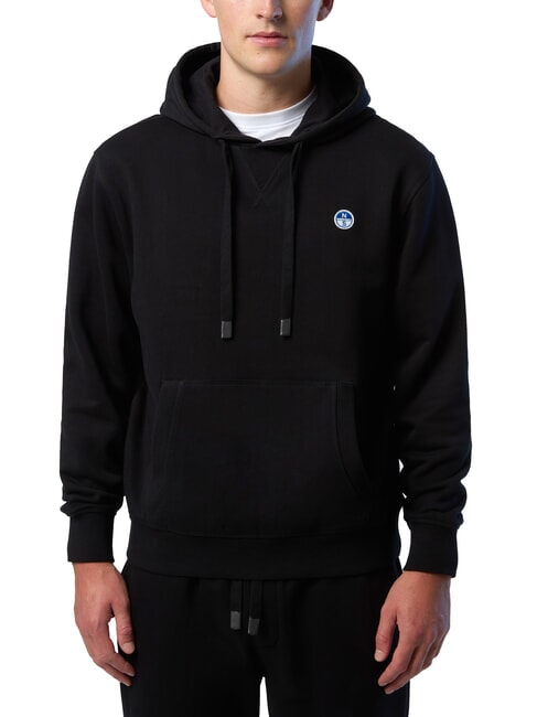 NORTH SAILS ROUND LOGO Cotton hoodie black - Sweatshirts