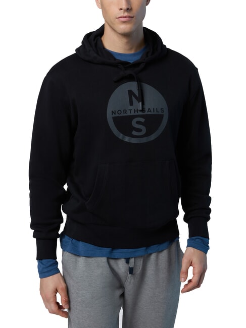 NORTH SAILS GRAPHIC Cotton hoodie black - Sweatshirts
