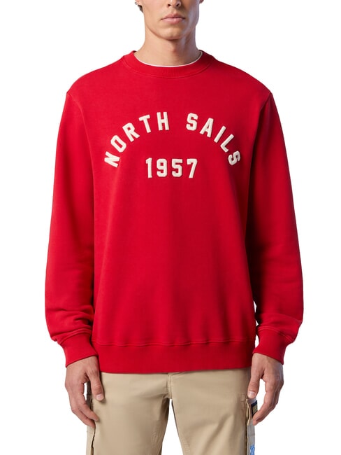 NORTH SAILS GRAPHIC Cotton sweatshirt red - Sweatshirts