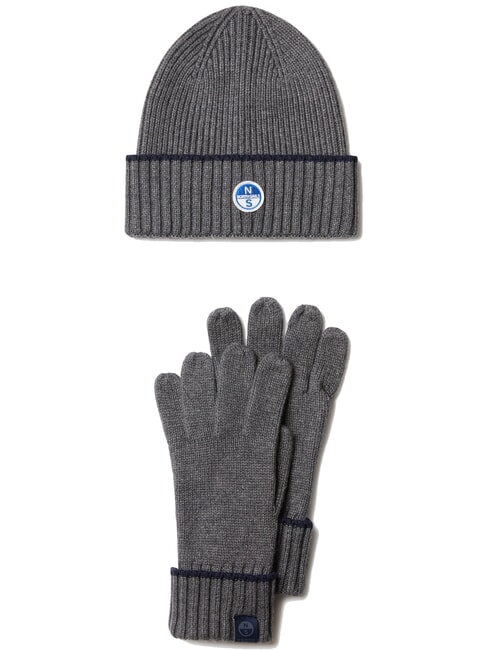 NORTH SAILS N/S Scarf + Hat Gift Set medium gray melange - Men's Jackets