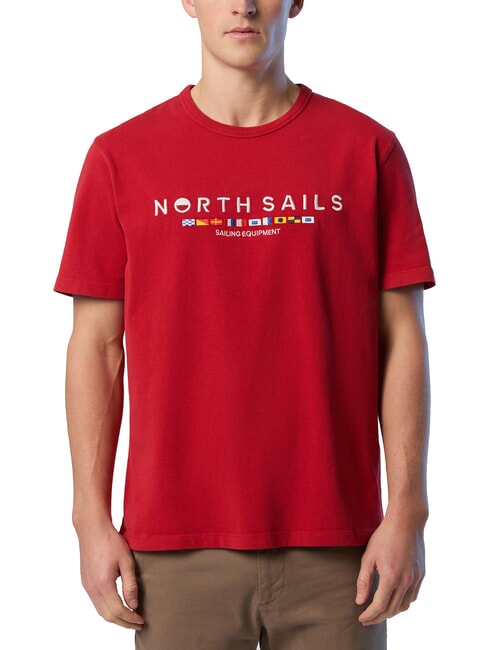 NORTH SAILS PRINT Cotton T-Shirt red lava - T-shirt