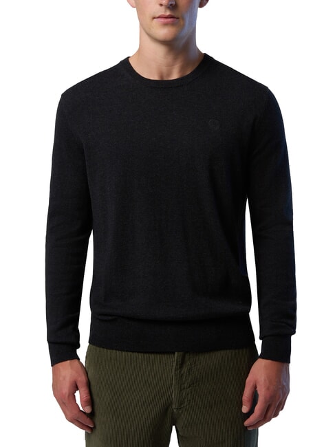 NORTH SAILS N|S Crewneck sweater dark gray melange - Men's Sweaters