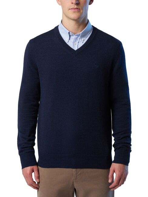 NORTH SAILS N|S V-neck sweater navy blue - Men's Sweaters