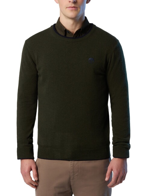 NORTH SAILS N|S Crew neck sweater forest green - Men's Sweaters