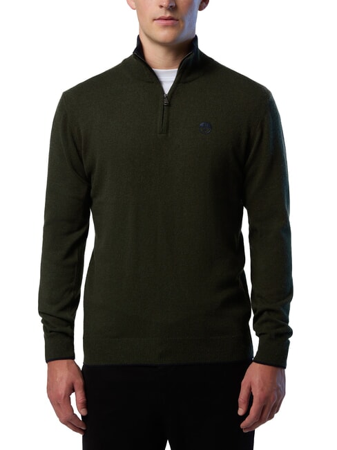 NORTH SAILS N|S Half-zip turtleneck sweater forest green - Men's Sweaters