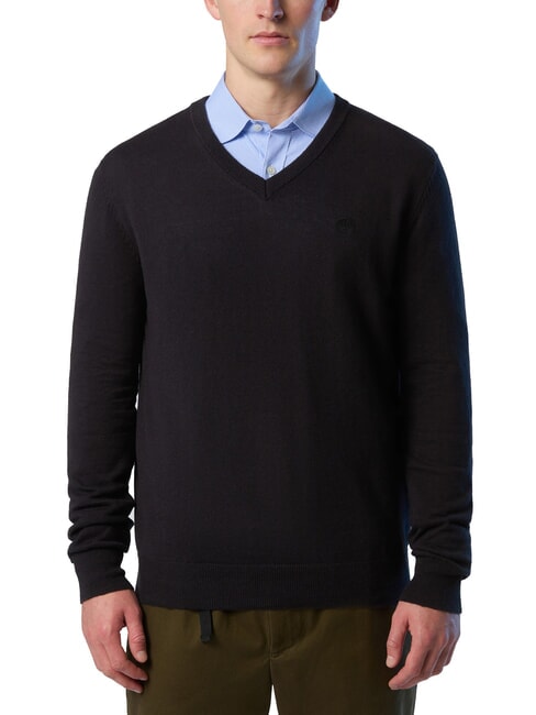 NORTH SAILS N|S V-neck sweater black - Men's Sweaters