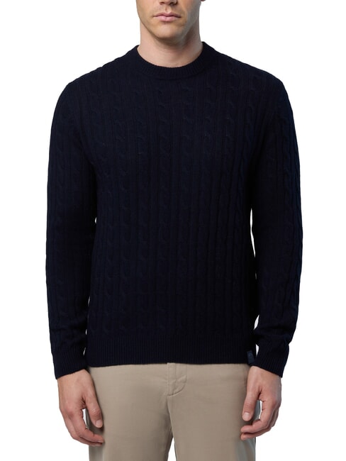 NORTH SAILS N|S Cable knit crew neck sweater navy blue - Men's Sweaters
