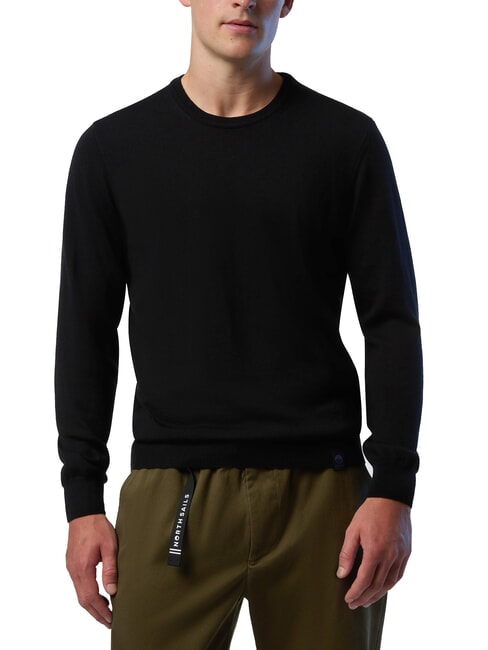 NORTH SAILS N|S Wool crew neck sweater black - Men's Sweaters