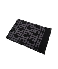 GAUDÌ ESTELLE Fringed scarf with all-over logo - Scarves