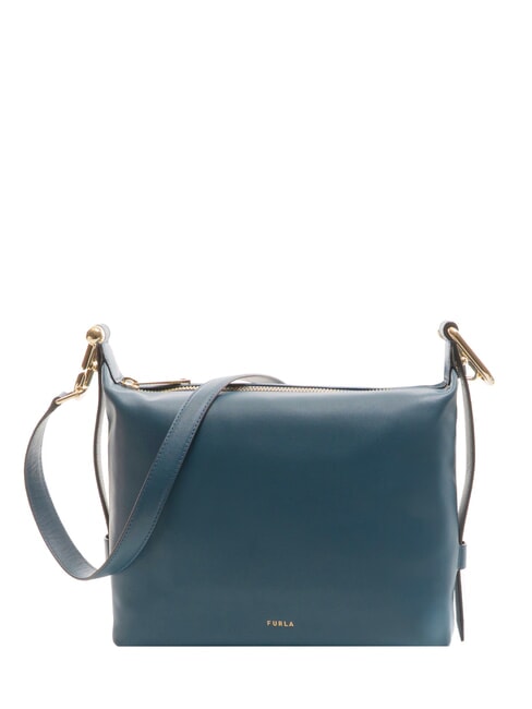 FURLA TONIE Shoulder bag, leather gray blue - Women’s Bags