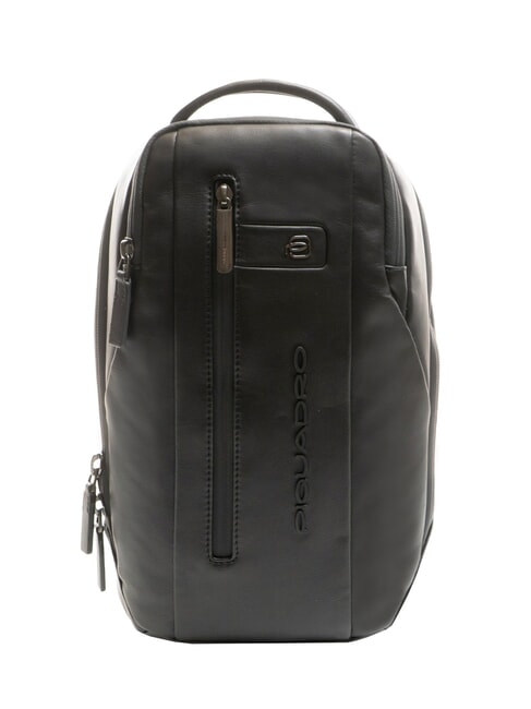PIQUADRO URBAN Men's one-shoulder backpack with iPad® holder Black - Laptop backpacks