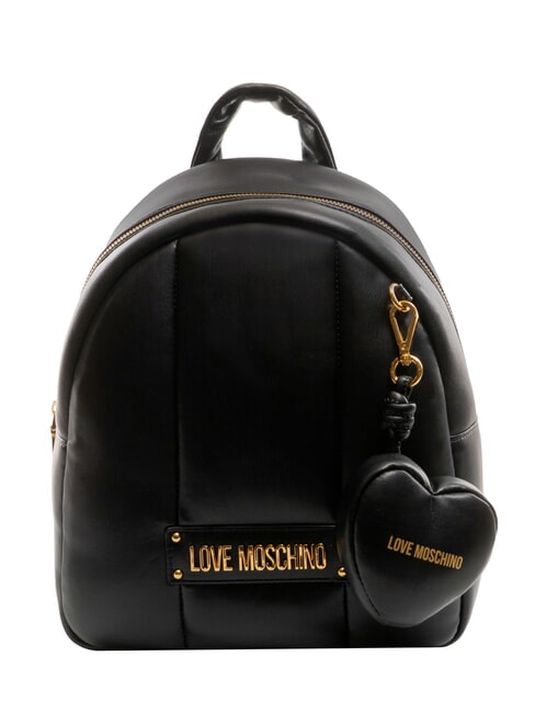 LOVE MOSCHINO PUFFY LOGO Backpack with heart pouch black/red/black - Women’s Bags