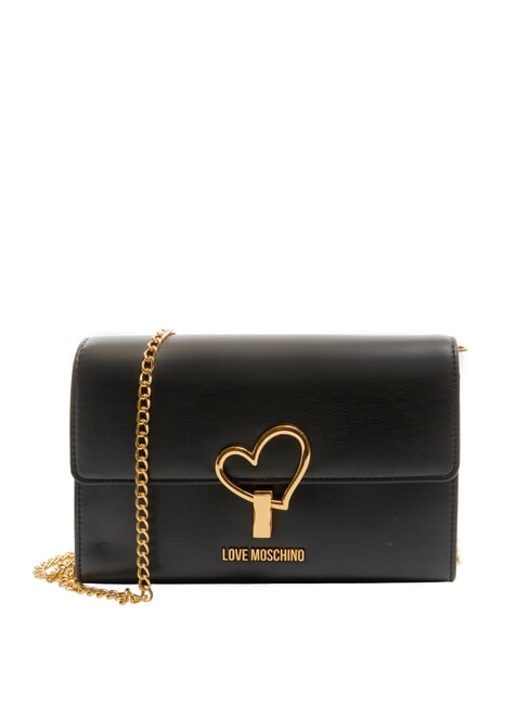 LOVE MOSCHINO SMART DAILY Clutch bag with chain shoulder strap Black - Women’s Bags