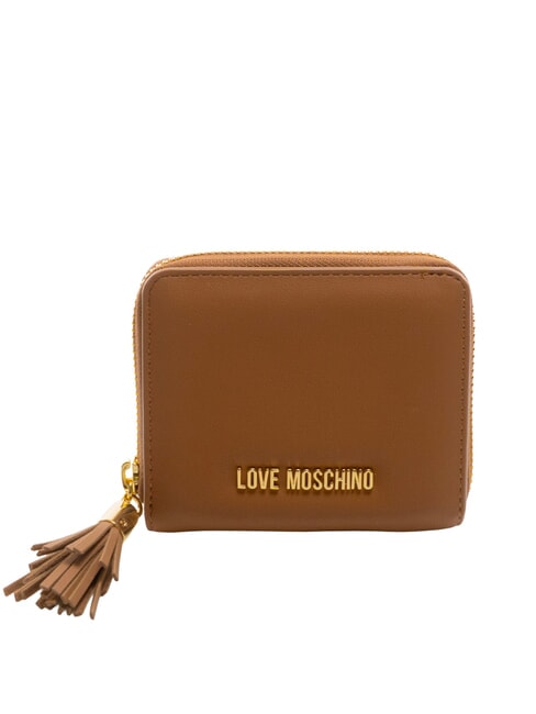 LOVE MOSCHINO ESSENTIAL Small tassel zip-around wallet LEATHER - Women’s Wallets