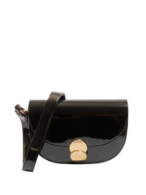 GAUDÌ EVELYN LAK Small patent leather shoulder bag BLACK - Women’s Bags