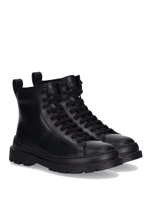 CAMPER BRUTUS+ Leather basketball ankle boots black - Women’s shoes