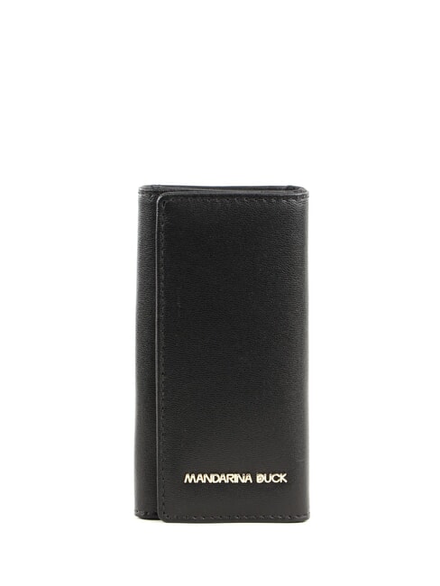MANDARINA DUCK LUNA Leather key case BLACK - Key holders