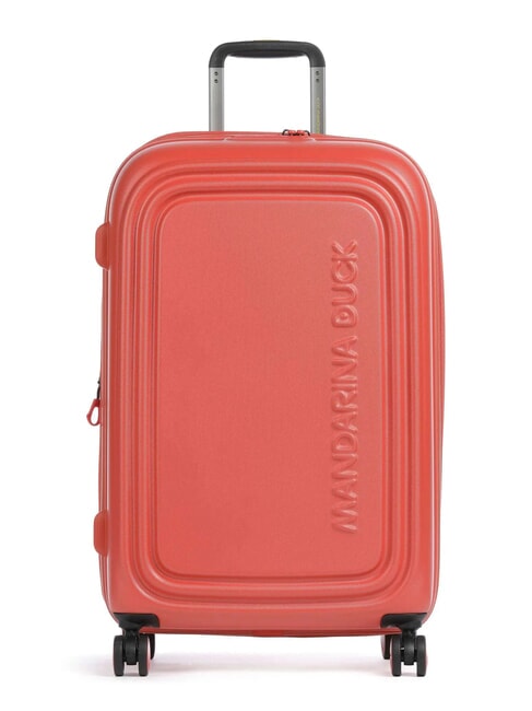 MANDARINA DUCK Trolley LOGODUCK +, medium size, expandable ginger - Rigid Trolley Cases