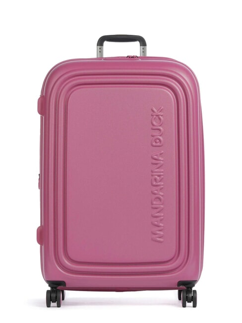 MANDARINA DUCK Trolley LOGODUCK +, large, expandable size red violet - Rigid Trolley Cases