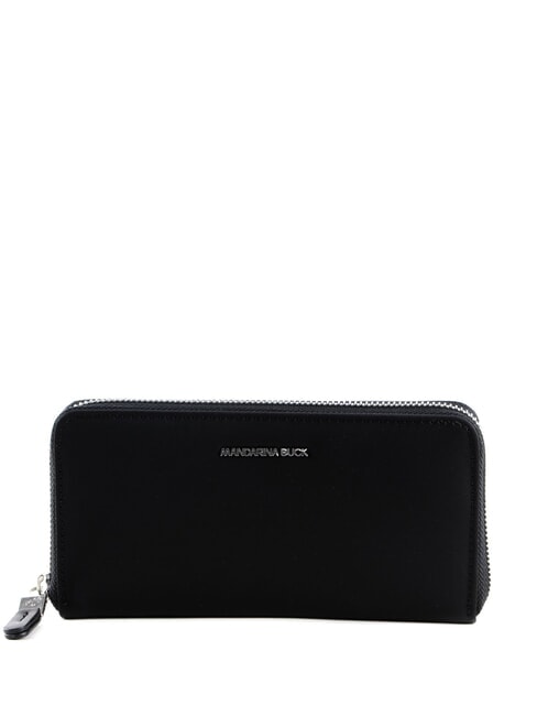 MANDARINA DUCK HUNTER Large zip around wallet BLACK - Women’s Wallets