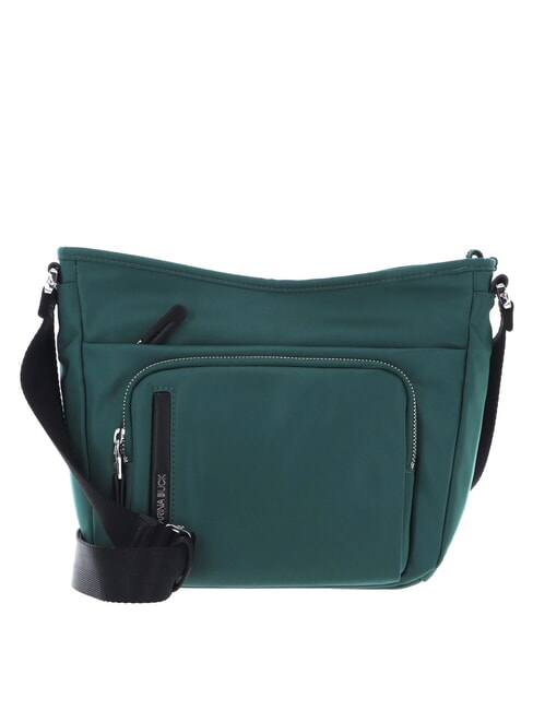 MANDARINA DUCK HUNTER Nylon shoulder bag with pocket rain forest - Women’s Bags