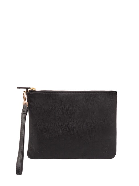 TIMBERLAND SMALL Small leather clutch bag with wristlet black - Women’s Bags